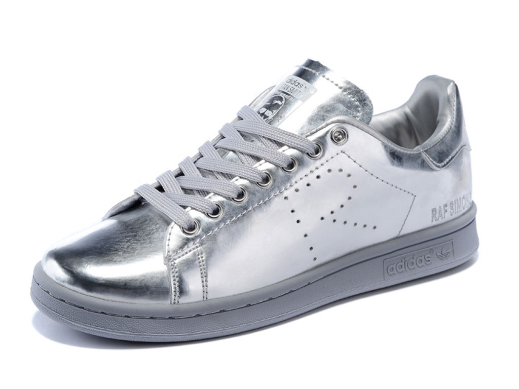 stan smith blanc et argent femme