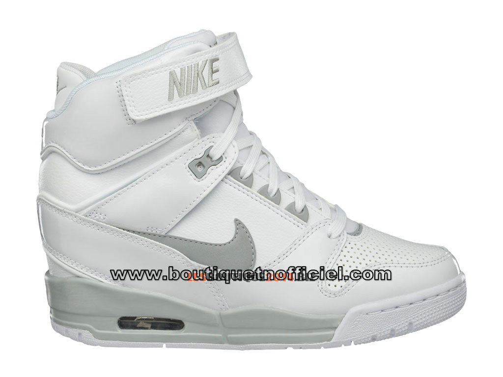 baskets air revolution sky hi compensée blanche femme nike