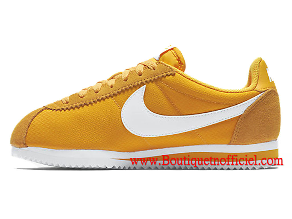 Nike Classic Cortez 15 Nylon GS Chaussures Pour Femme Jaune Nike Classic Cortez 15 Nylon GS Chaussures Pour Femme Jaune